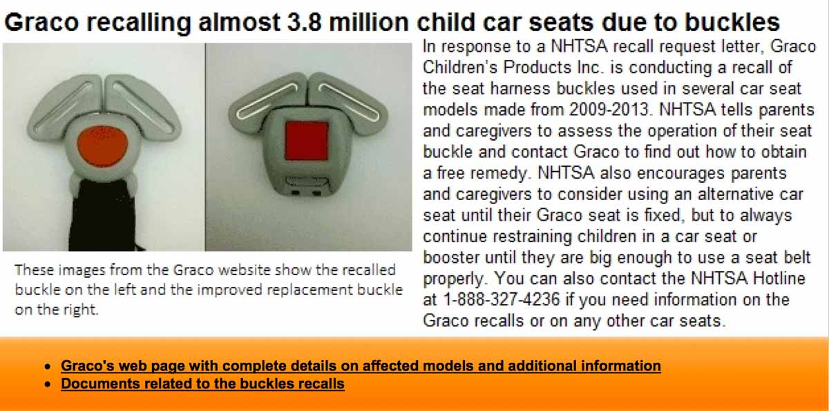 graco car seat website